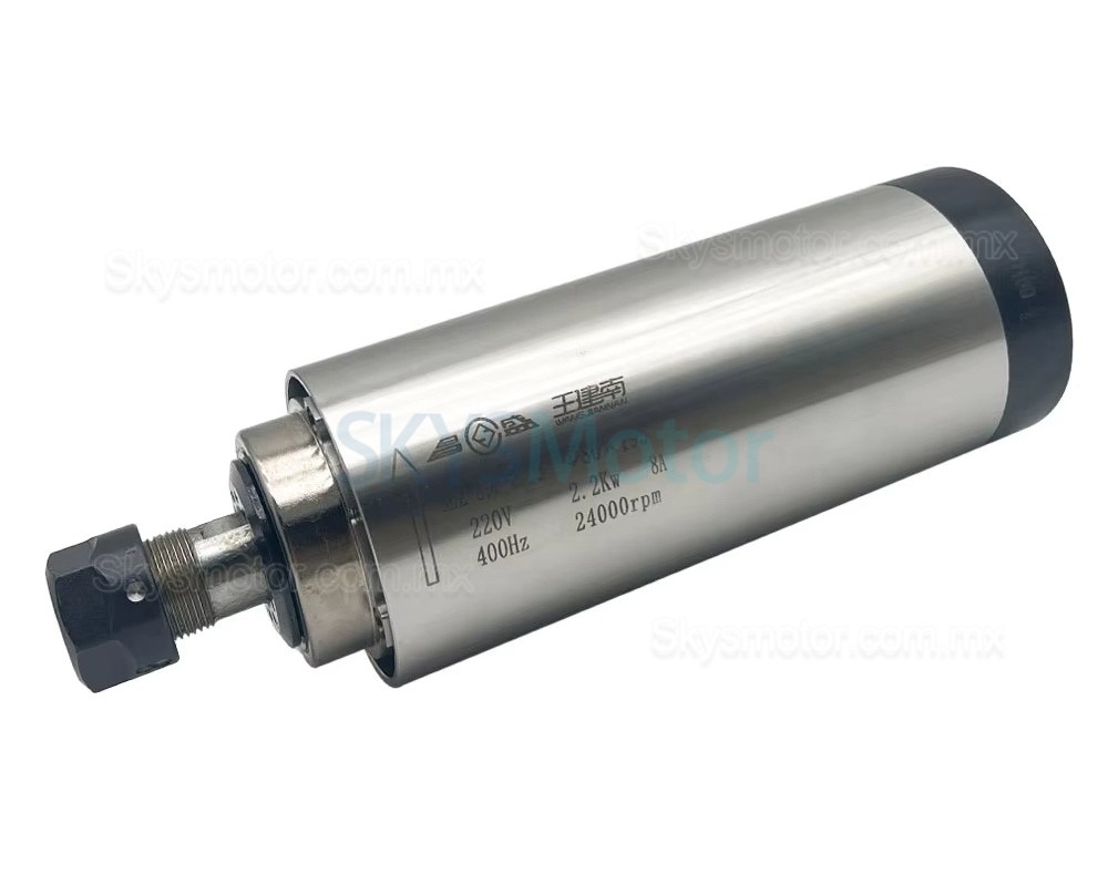 Motor de husillo CNC refrigerado por aire GDZ-80F-2.2B, 220V/380V, 5A, 2,2kW, 24000rpm, pinza ER20, 400Hz